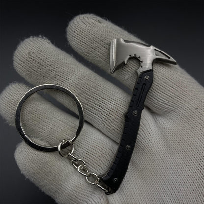 RE9 Leon Tactical Axe Requiem Revolver Metal Keychain