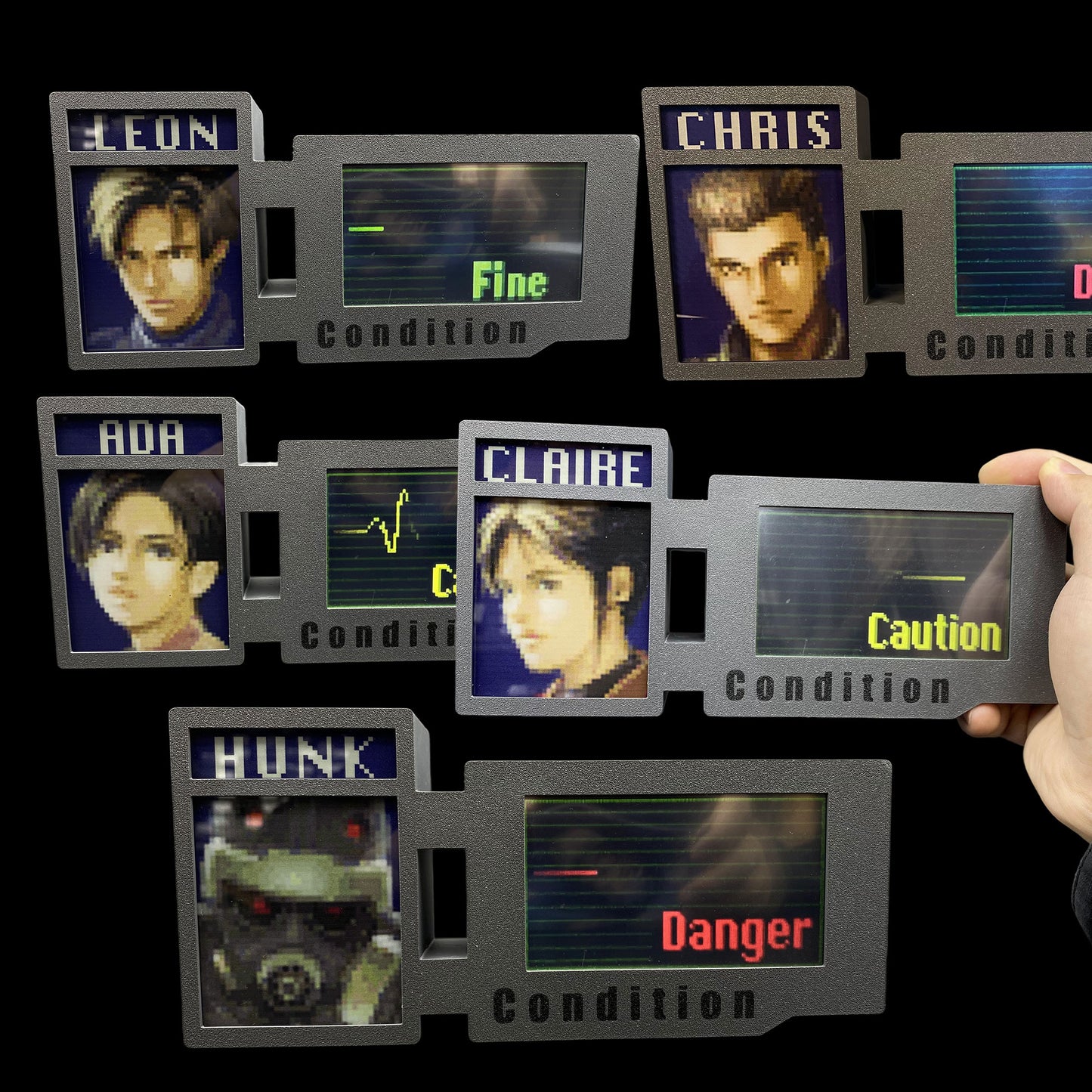3D Printed RE Series Classical Game Character Health Condition Bar Status Screen