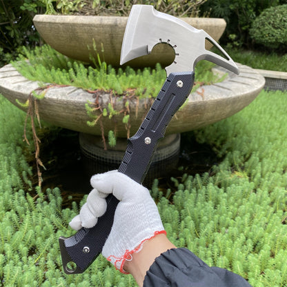 Life-Size Metal Re9 Leon Tactical Axe 35CM/13.8" - Dull Blade Prop For Collection