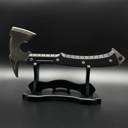 Life-Size Metal Re9 Leon Tactical Axe 35CM/13.8" - Dull Blade Prop For Collection
