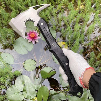 Life-Size Metal Re9 Leon Tactical Axe 35CM/13.8" - Dull Blade Prop For Collection