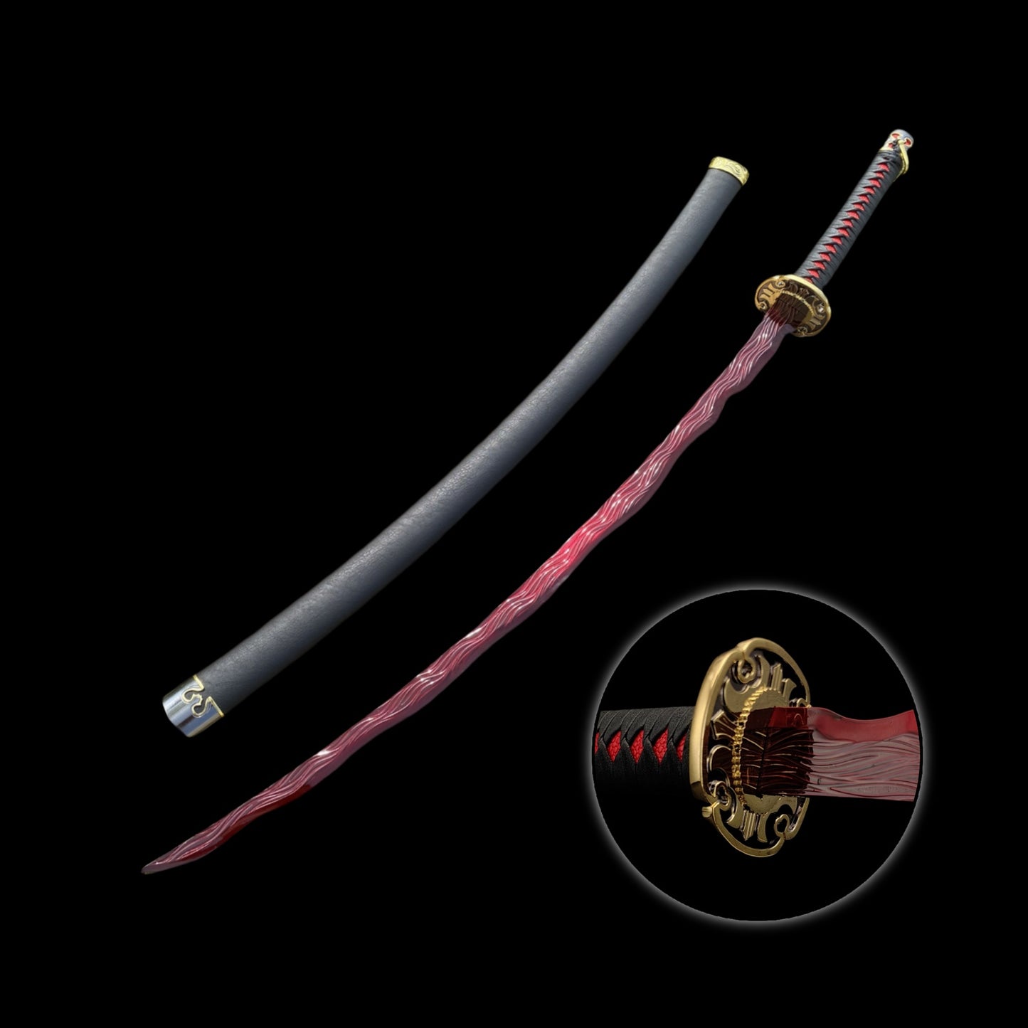 IRL Rivers of Blood Katana Game Katana For Display Only