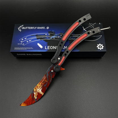 CS Howl Butterfly Knife Dull Blade Balisong Trainer - Display Prop