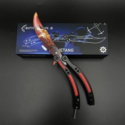 CS Howl Butterfly Knife Dull Blade Balisong Trainer - Display Prop