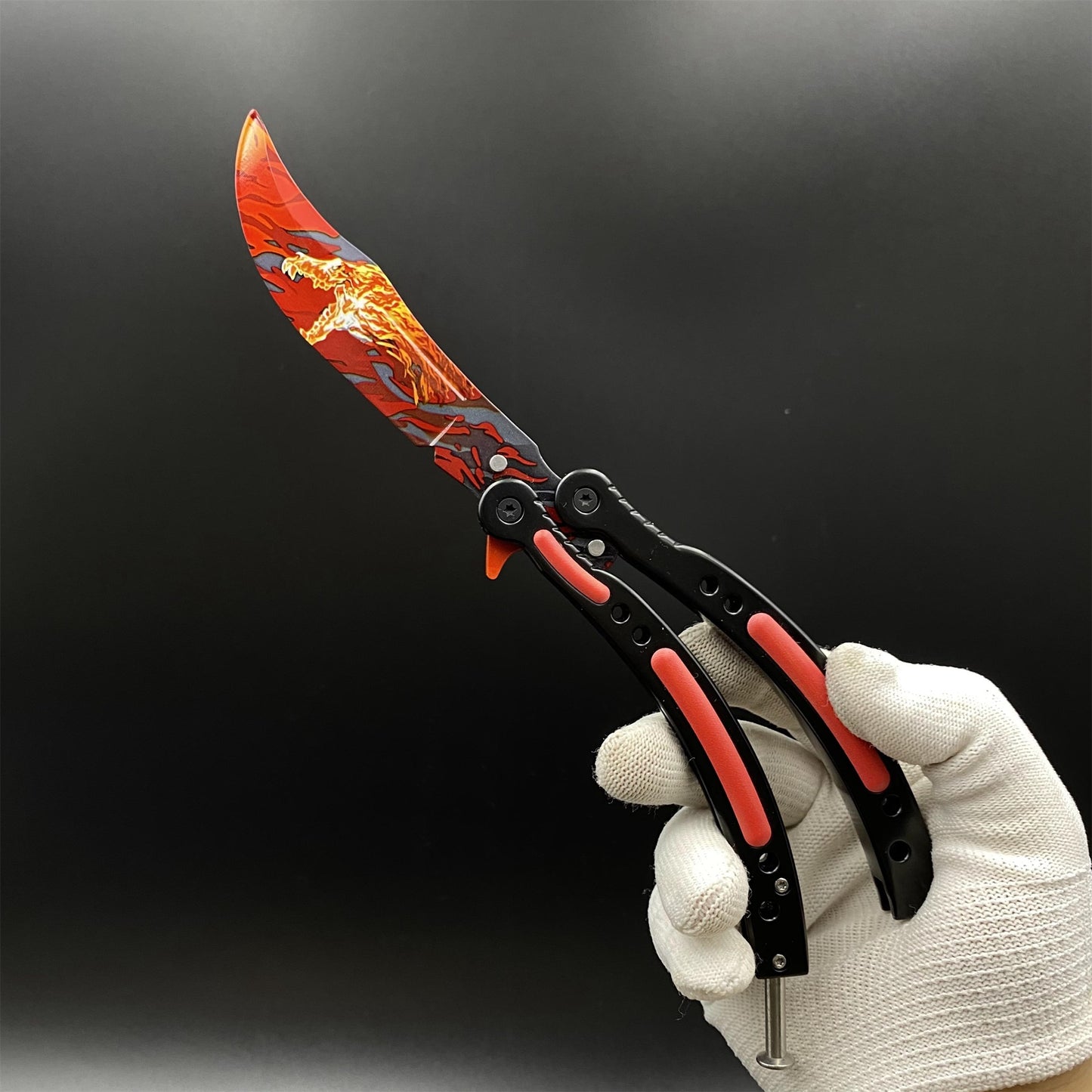 CS Howl Butterfly Knife Dull Blade Balisong Trainer - Display Prop