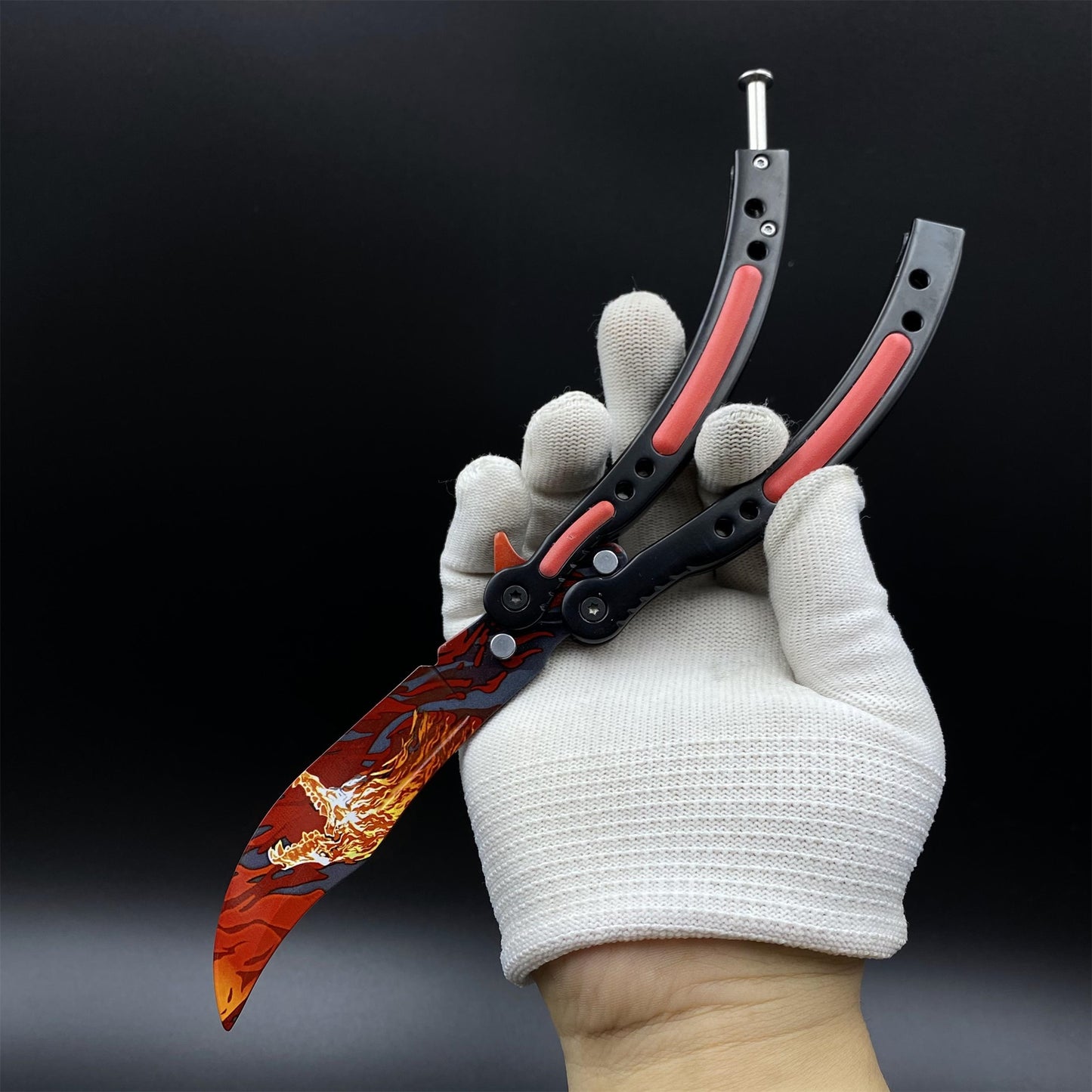 CS Howl Butterfly Knife Dull Blade Balisong Trainer - Display Prop