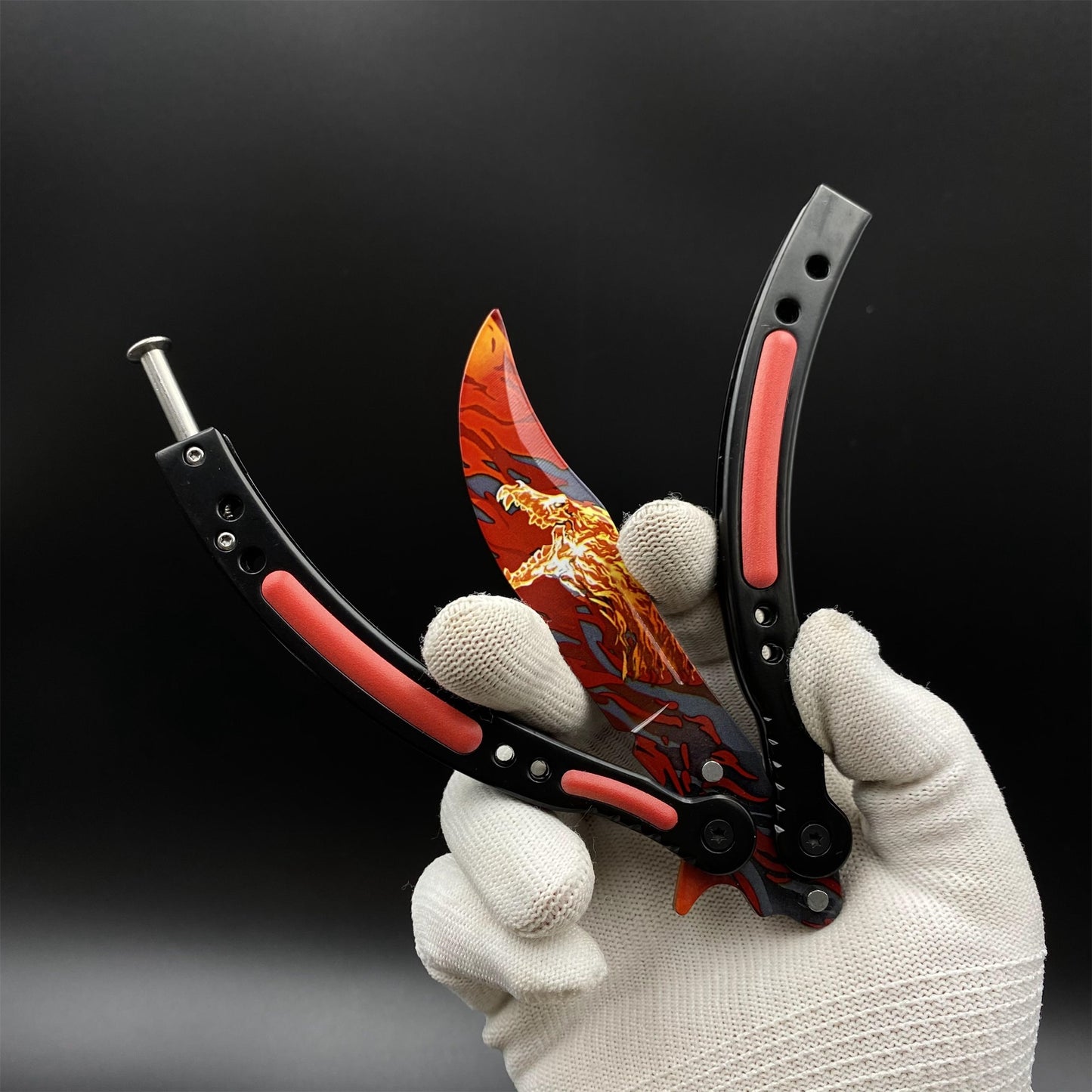 CS Howl Butterfly Knife Dull Blade Balisong Trainer - Display Prop