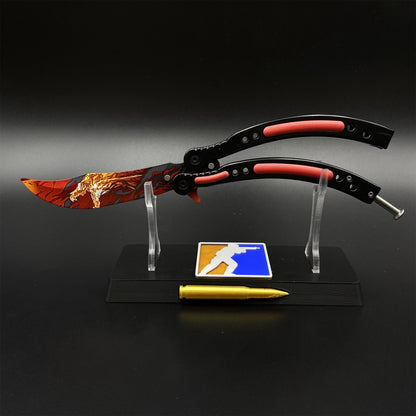 CS Howl Butterfly Knife Dull Blade Balisong Trainer - Display Prop