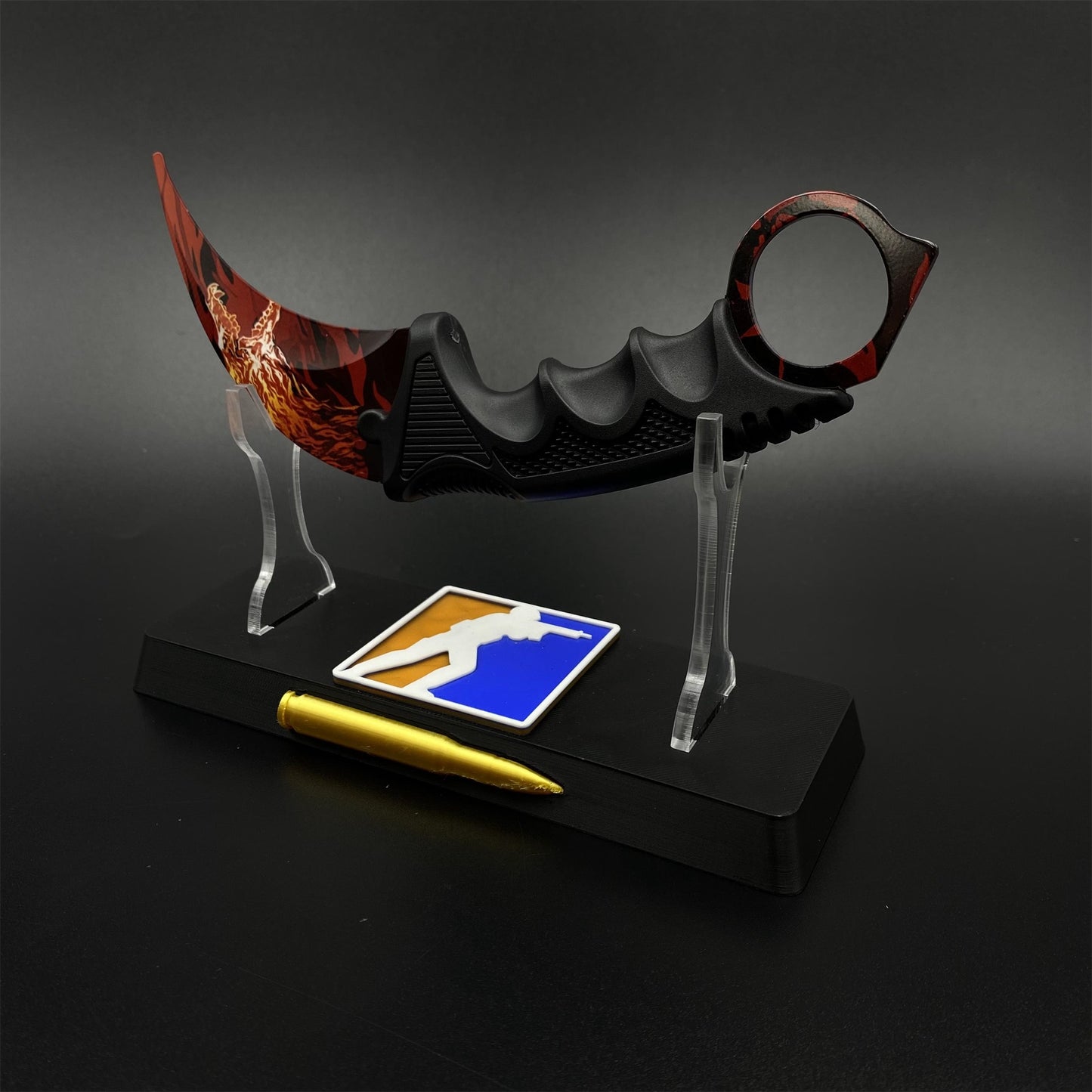 Game Karambit Howl Skin Replica Dull Blade Trainer Knife For Collection