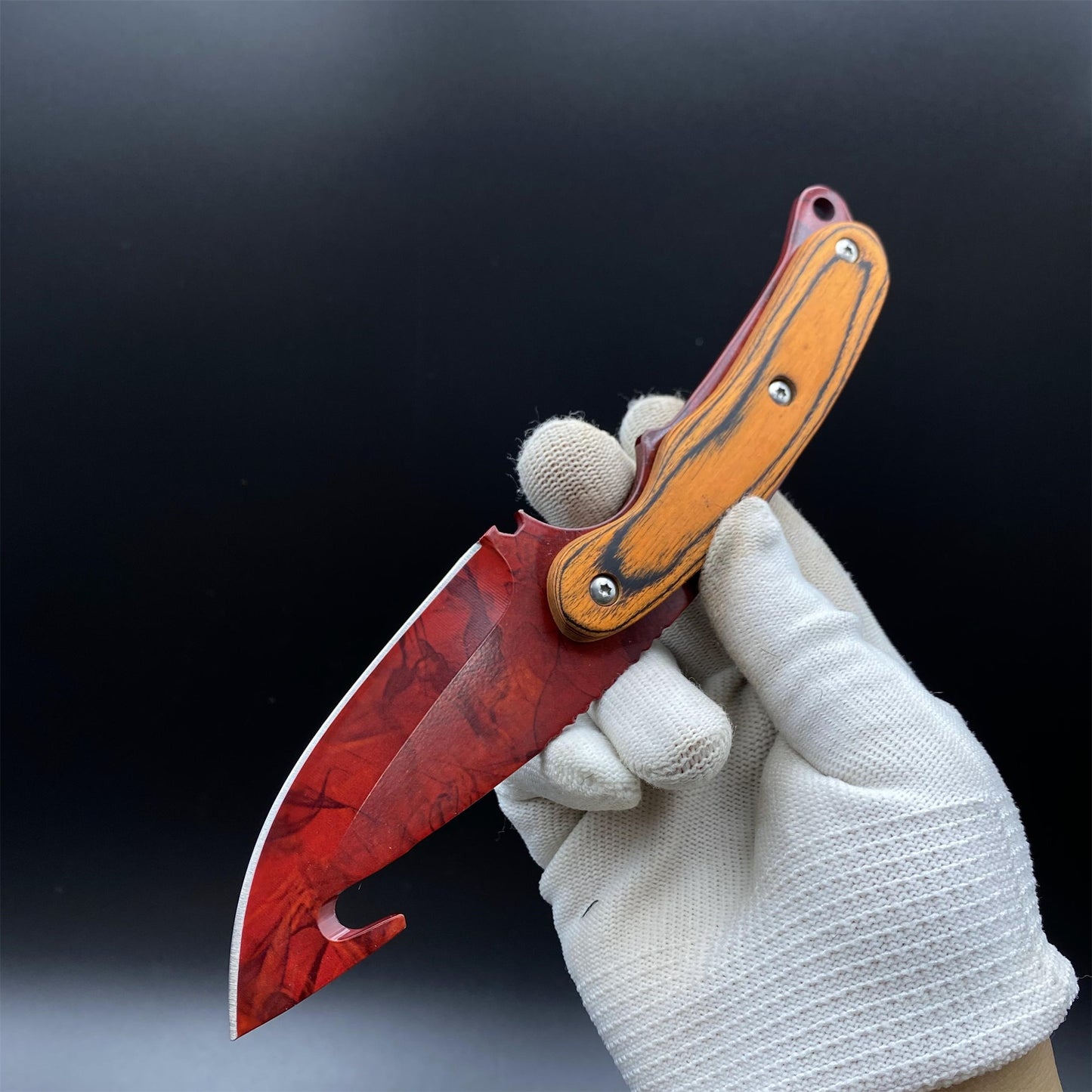 420 Steel CS Ruby Skin Gut Knife Outdoor Camping Knife For Collection