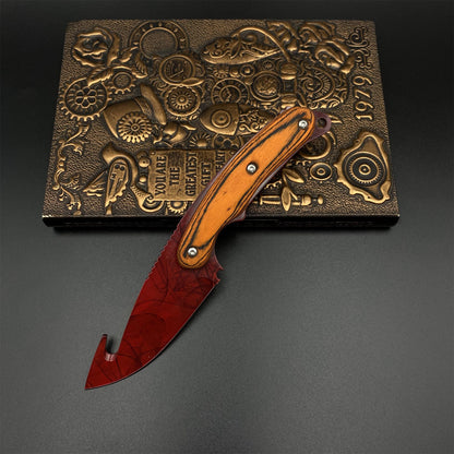 420 Steel CS Ruby Skin Gut Knife Outdoor Camping Knife For Collection