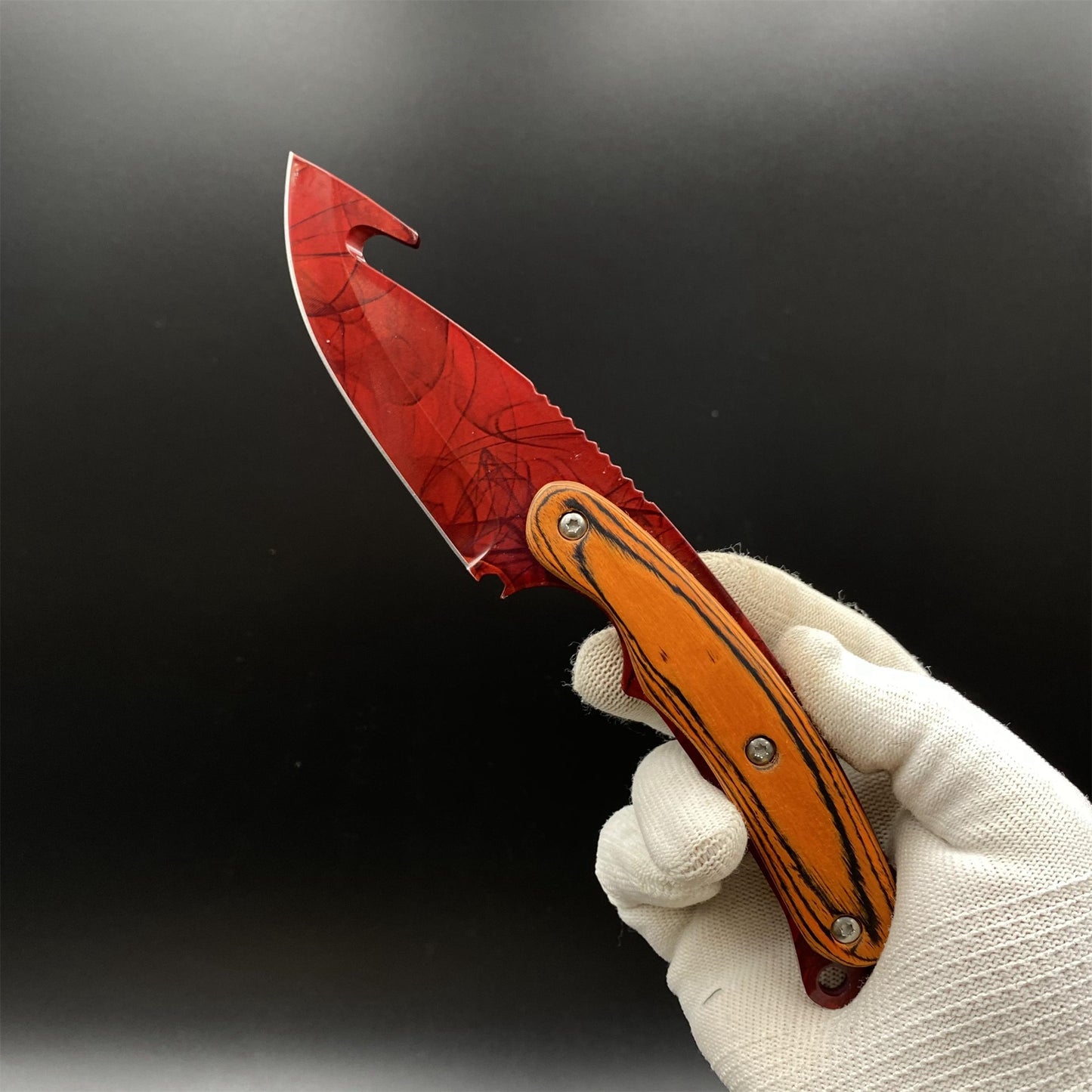 420 Steel CS Ruby Skin Gut Knife Outdoor Camping Knife For Collection