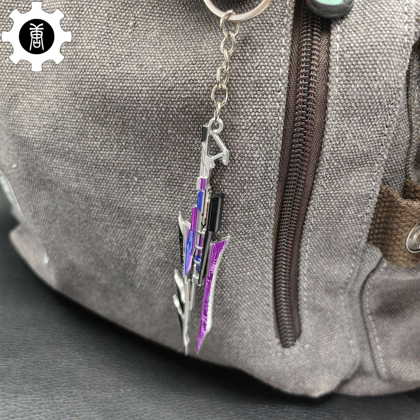 Mini Ruin of Crystal Phoenix Metal Keychain
