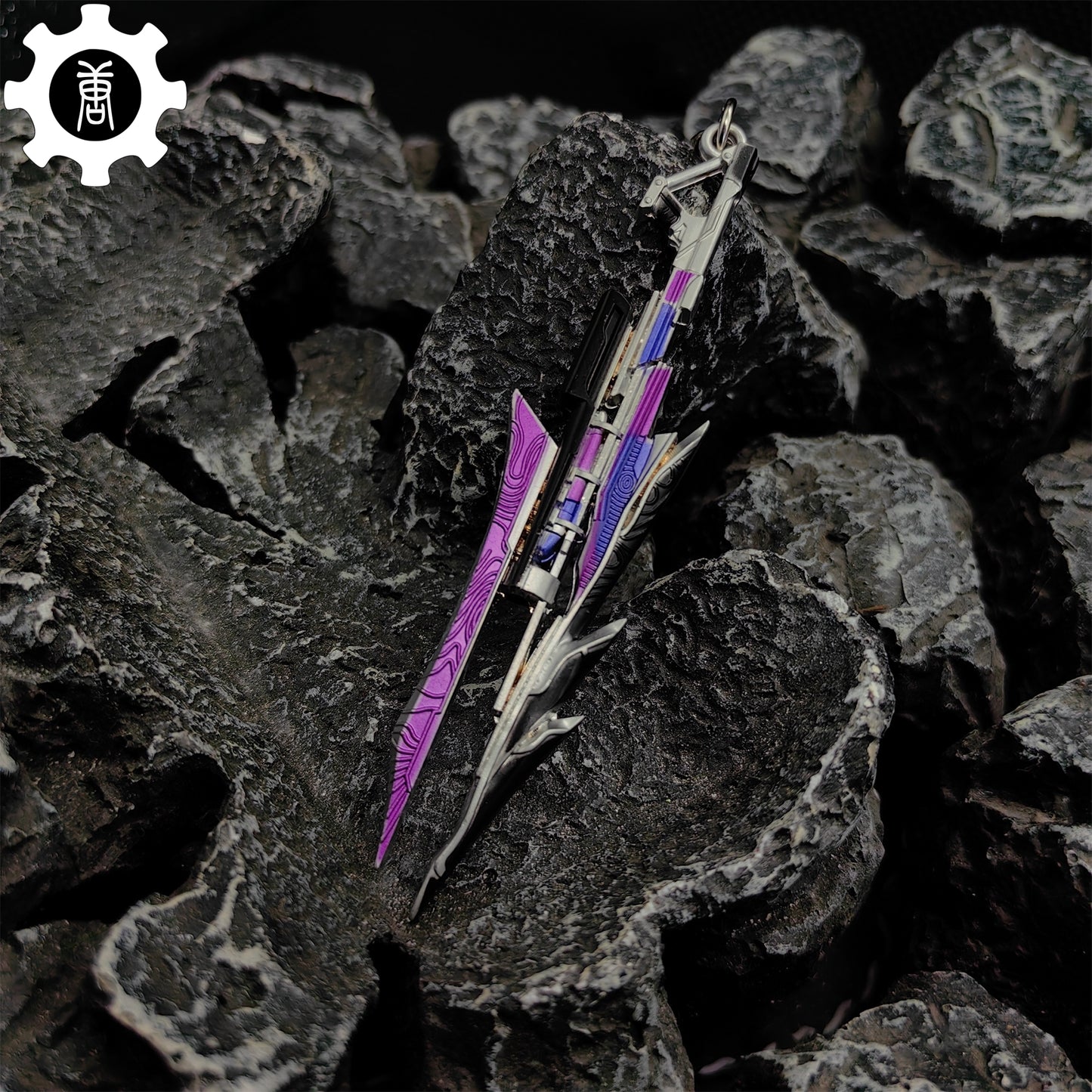 Mini Ruin of Crystal Phoenix Metal Keychain