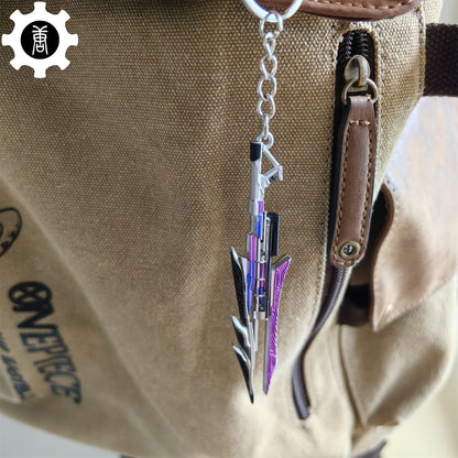 Mini Ruin of Crystal Phoenix Metal Keychain