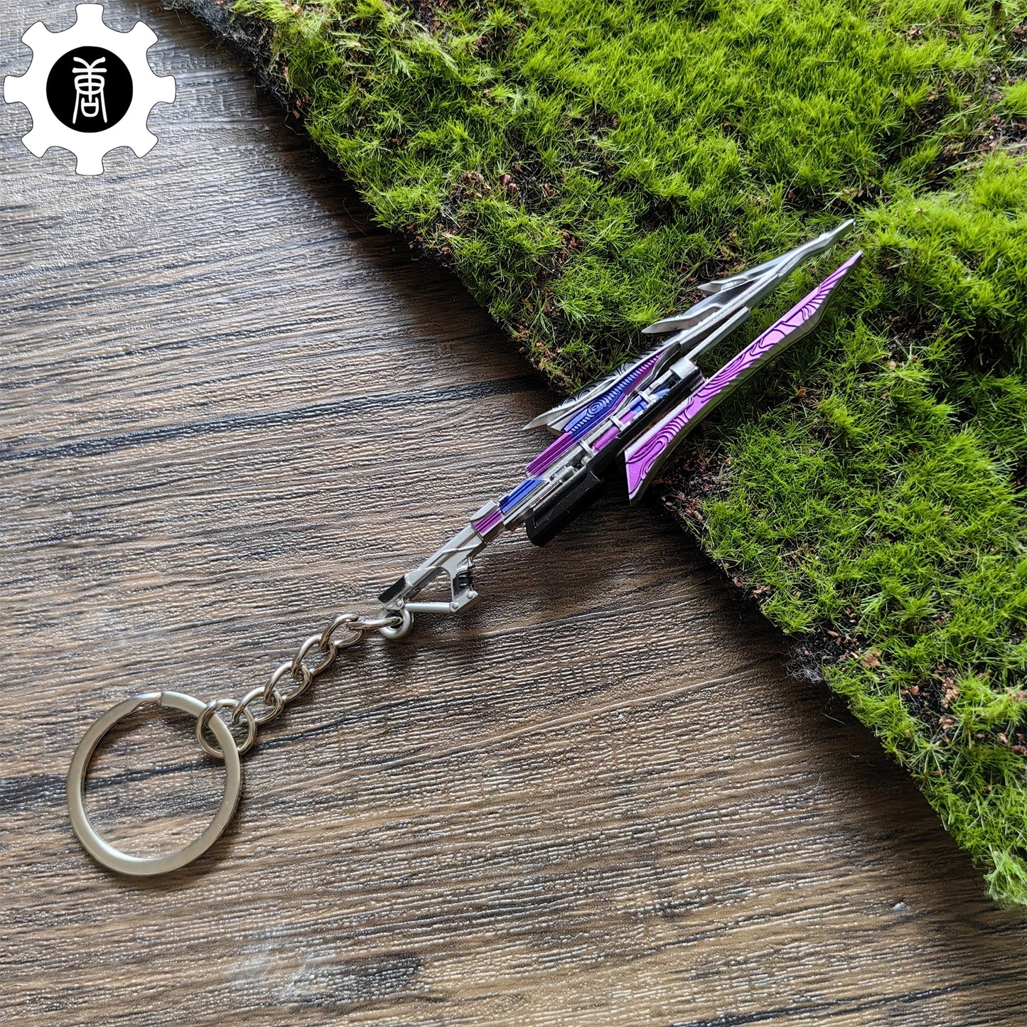 Mini Ruin of Crystal Phoenix Metal Keychain