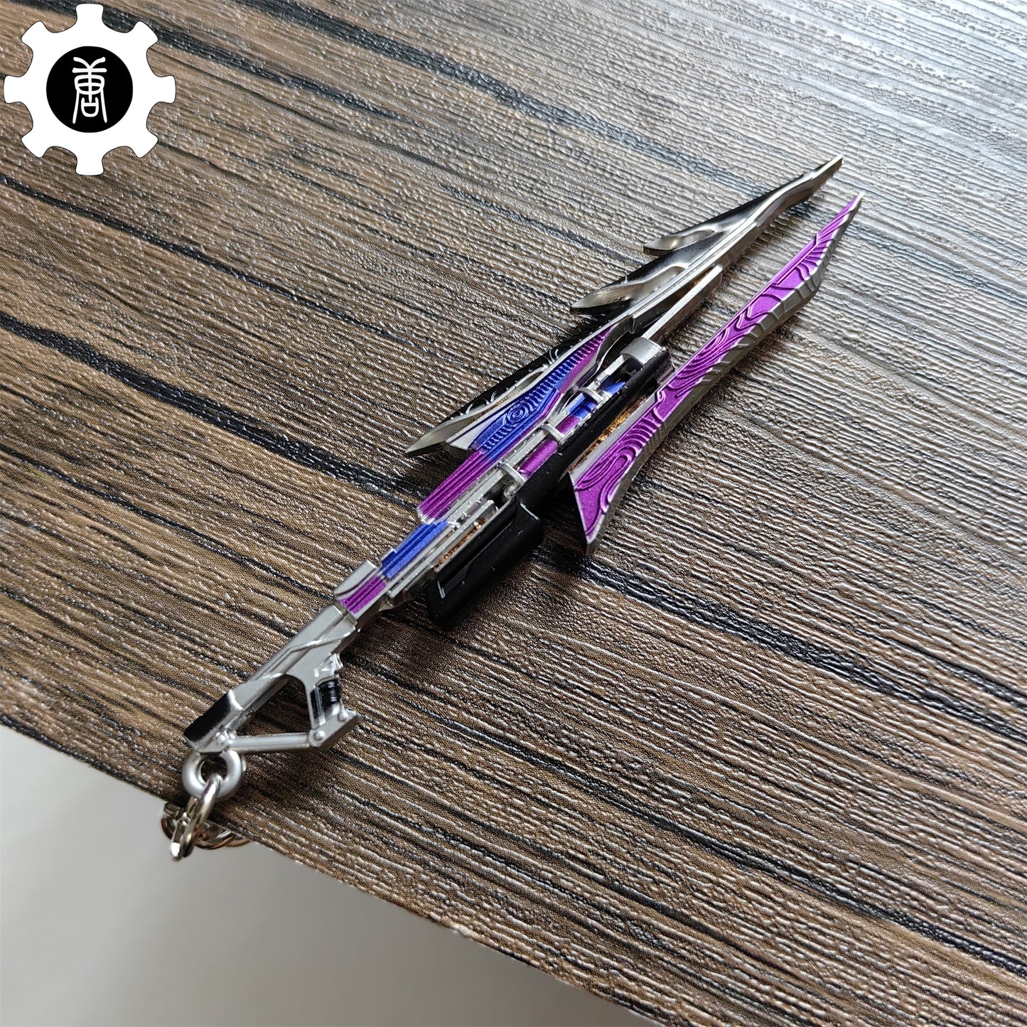 Mini Ruin of Crystal Phoenix Metal Keychain