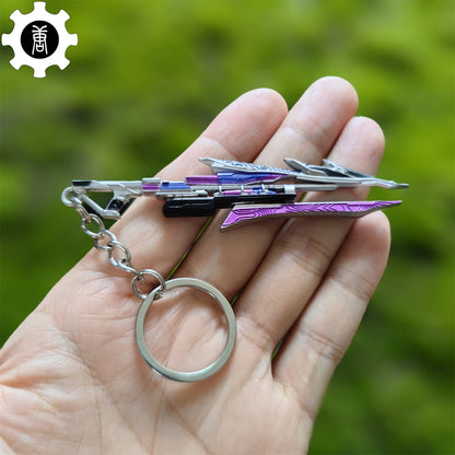 Mini Ruin of Crystal Phoenix Metal Keychain