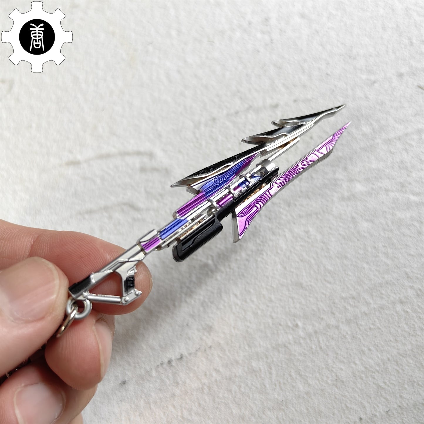 Mini Ruin of Crystal Phoenix Metal Keychain