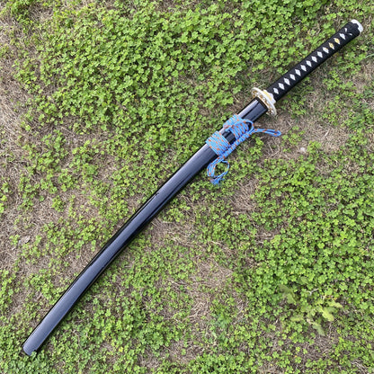 Blue Dragon Blade Samurai Katana - Dragon Engraved Blade