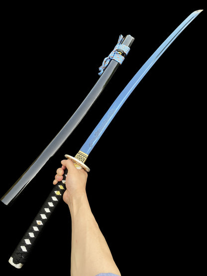 Blue Dragon Blade Samurai Katana - Dragon Engraved Blade