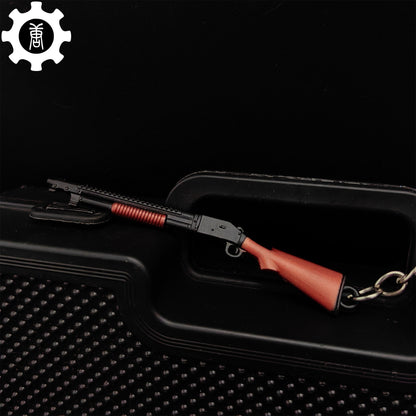 Tiny S1897 Shotgun Model Metal Keychain