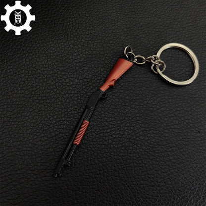 Tiny S1897 Shotgun Model Metal Keychain