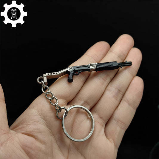 Mini Franchi SPAS-12A Shotgun Metal Keychain