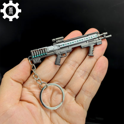 Game Gun SG-8S Shotgun Model Metal Keychain