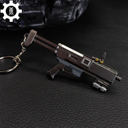 Tiny SMG-37 Defender Submachine Gun Model Metal Keychain