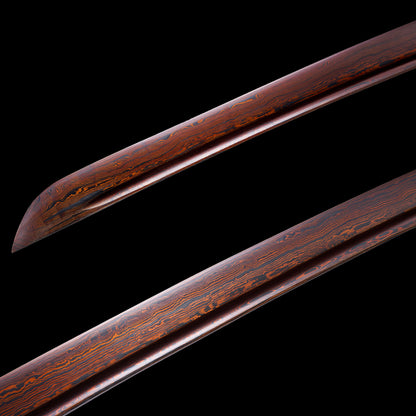 Red Damascus Steel MG Sam's Murasama Katana IRL