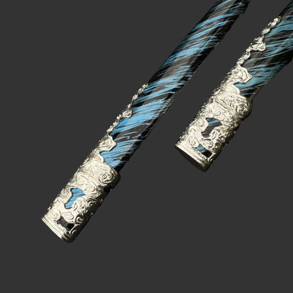 Damascus Steel Tsushima Ghost Lord Jin Sakai Katana Tanto 2 in 1 Pack