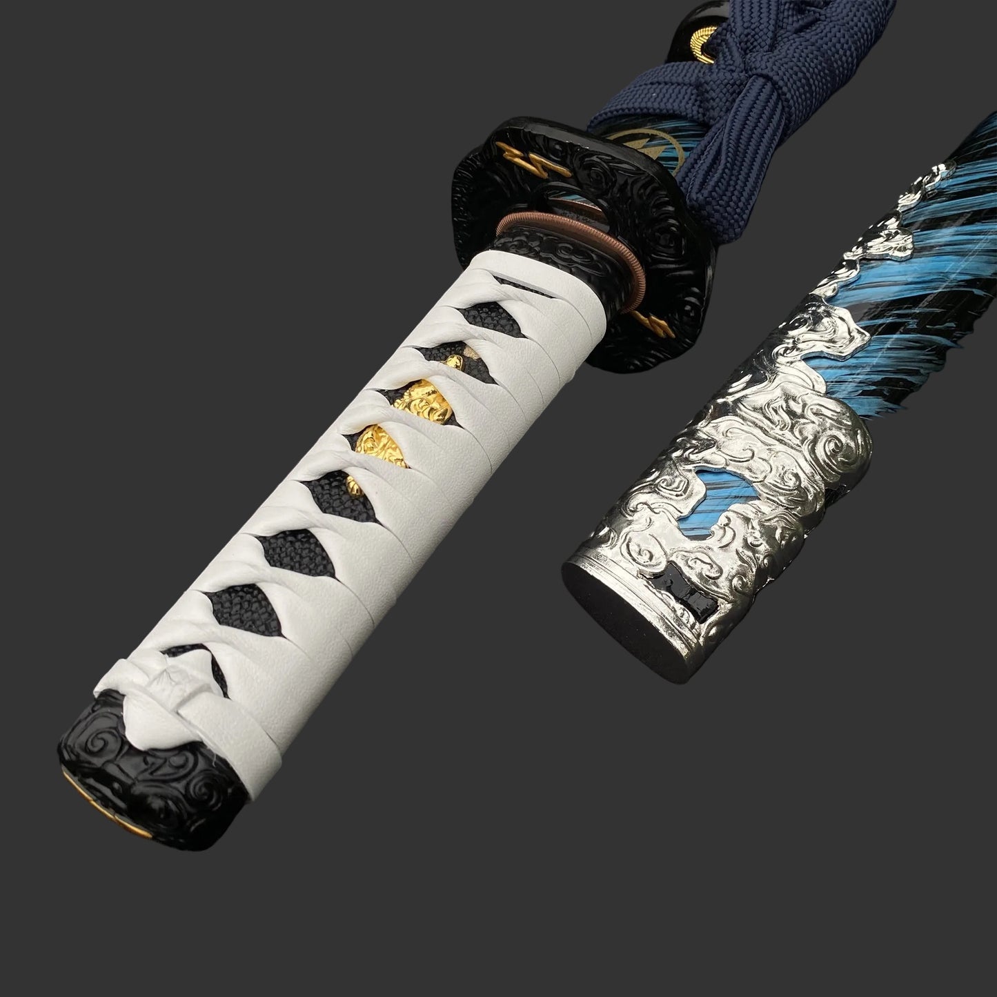 Damascus Steel Tsushima Ghost Lord Jin Sakai Katana Tanto 2 in 1 Pack