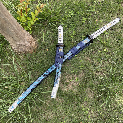 Damascus Steel Tsushima Ghost Lord Jin Sakai Katana Tanto 2 in 1 Pack