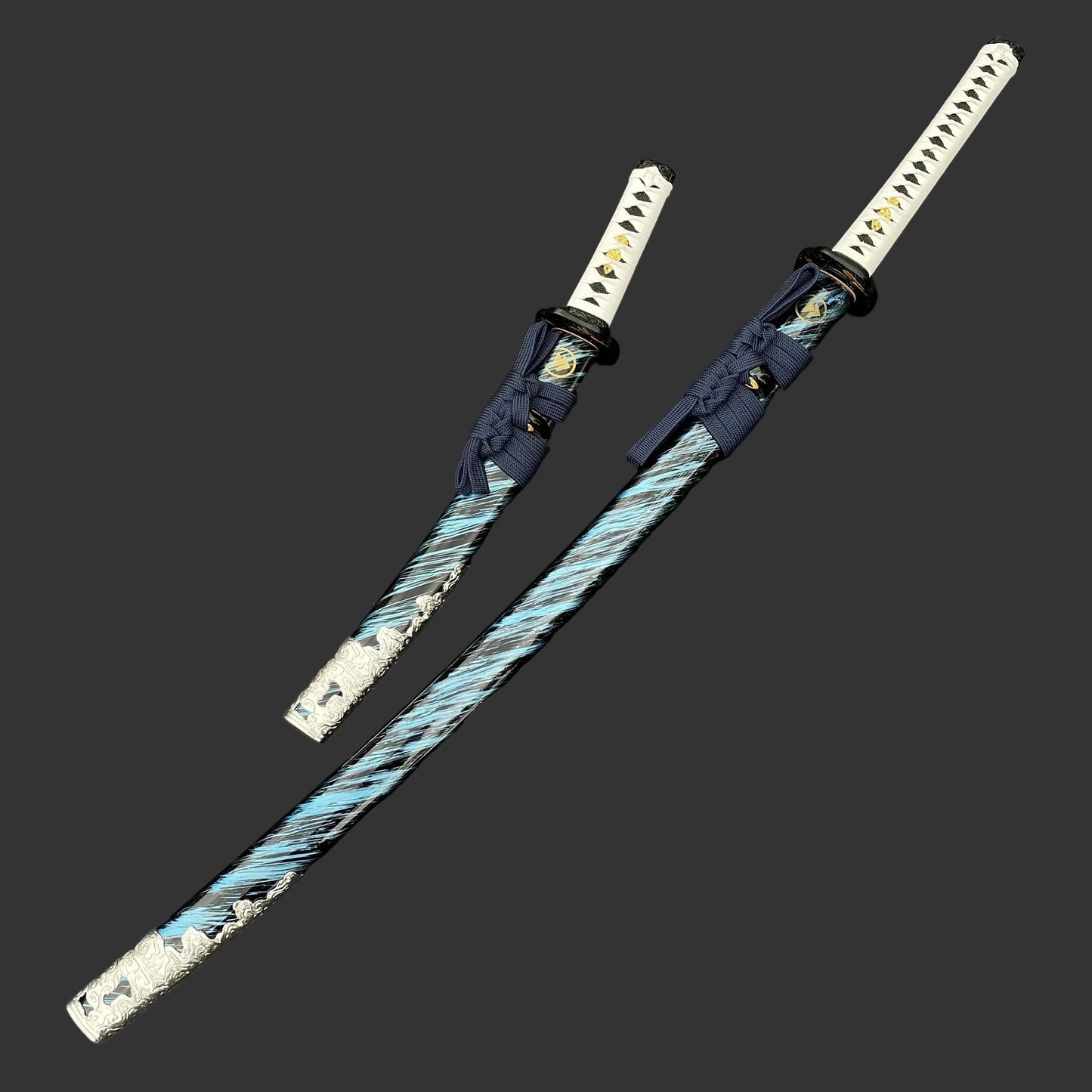 Damascus Steel Tsushima Ghost Lord Jin Sakai Katana Tanto 2 in 1 Pack