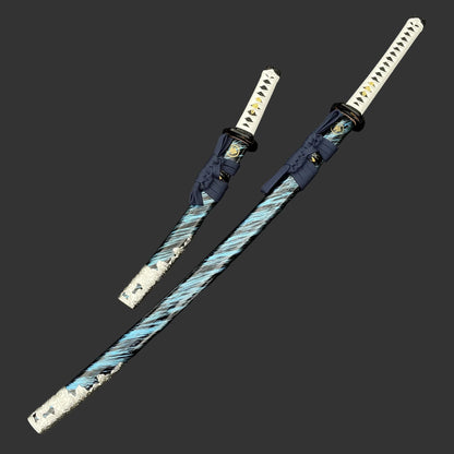Damascus Steel Tsushima Ghost Lord Jin Sakai Katana Tanto 2 in 1 Pack