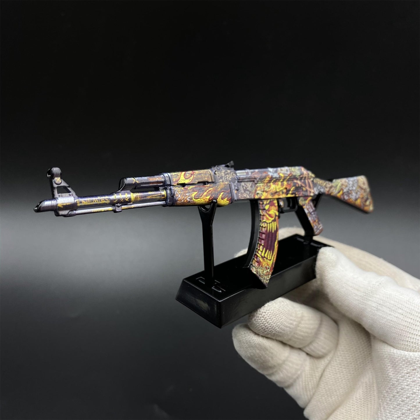 AK47 Searing Rage Skin Metal Miniature For Collection