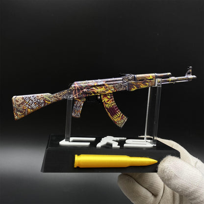 AK47 Searing Rage Skin Metal Miniature For Collection