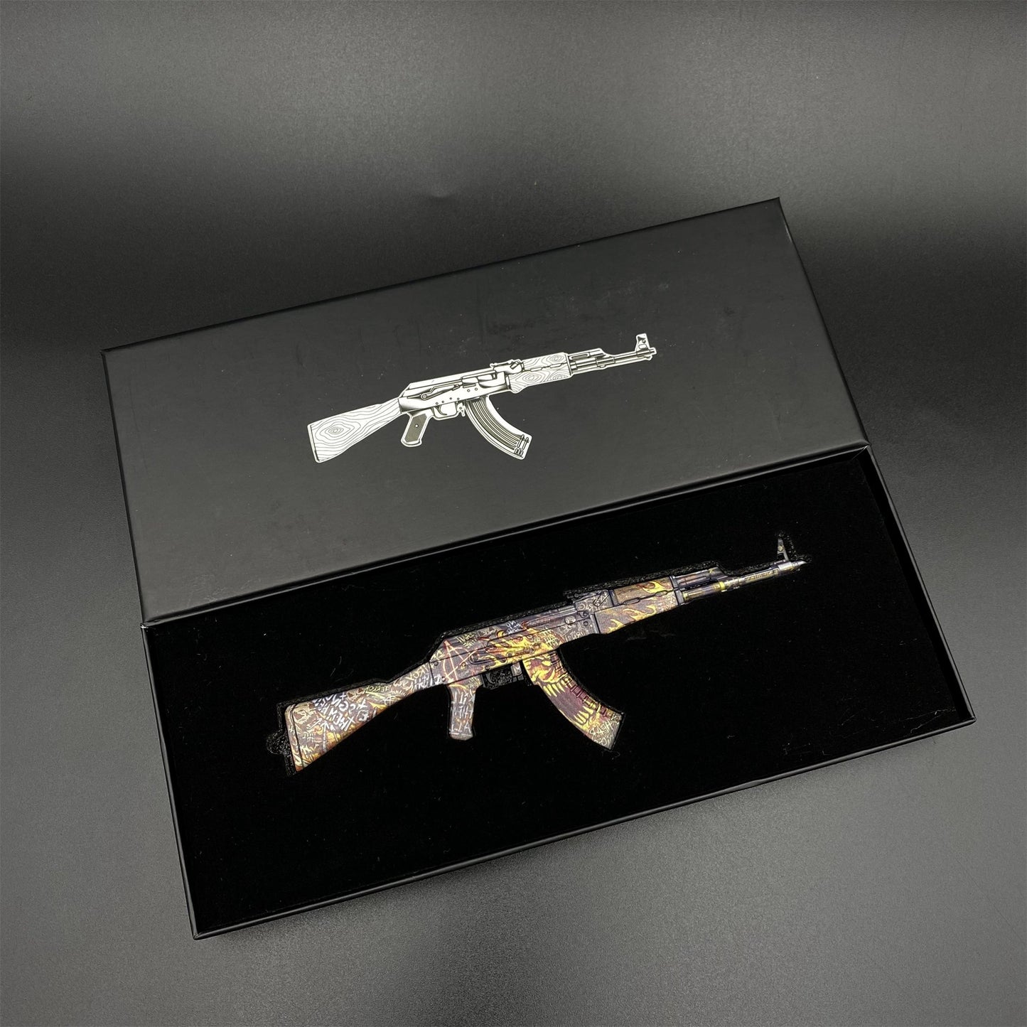 AK47 Searing Rage Skin Metal Miniature For Collection