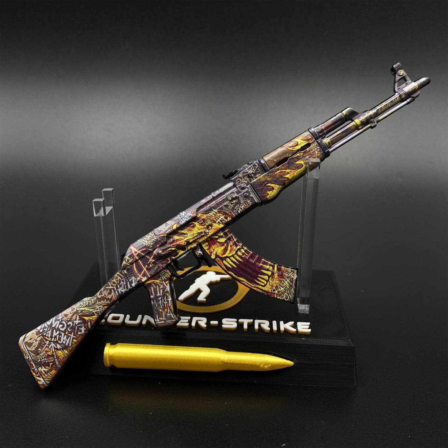 AK47 Searing Rage Skin Metal Miniature For Collection