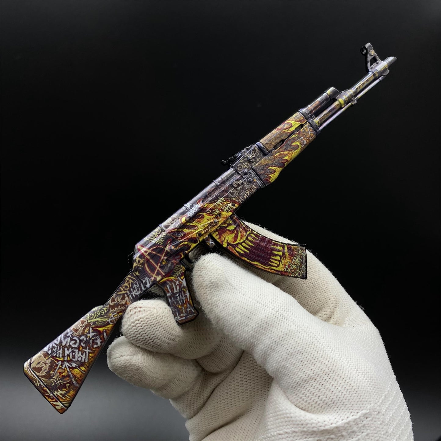 AK47 Searing Rage Skin Metal Miniature For Collection