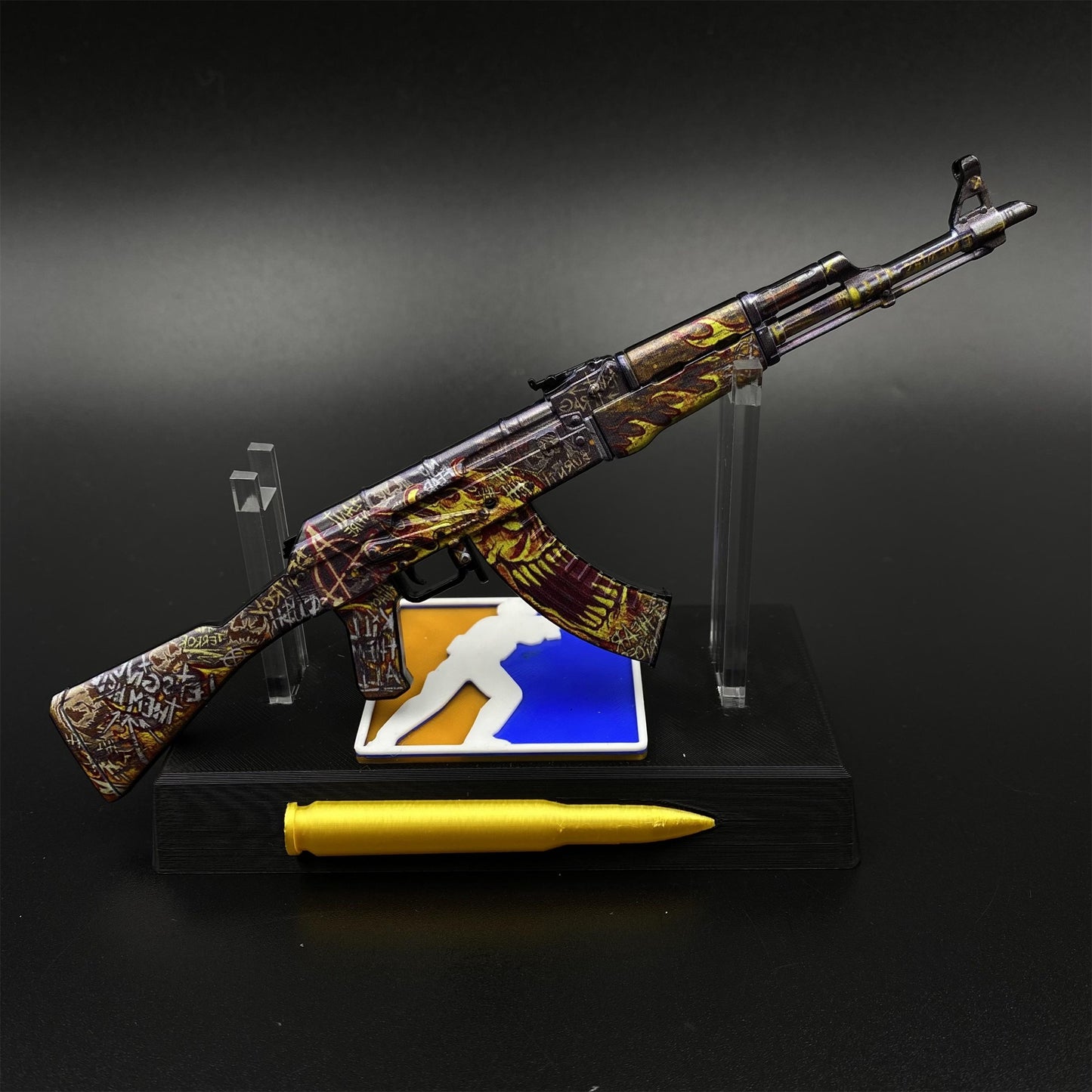 AK47 Searing Rage Skin Metal Miniature For Collection