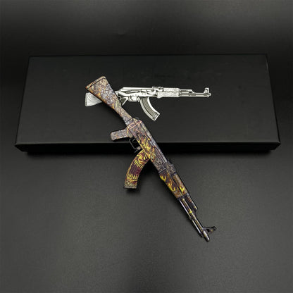 AK47 Searing Rage Skin Metal Miniature For Collection