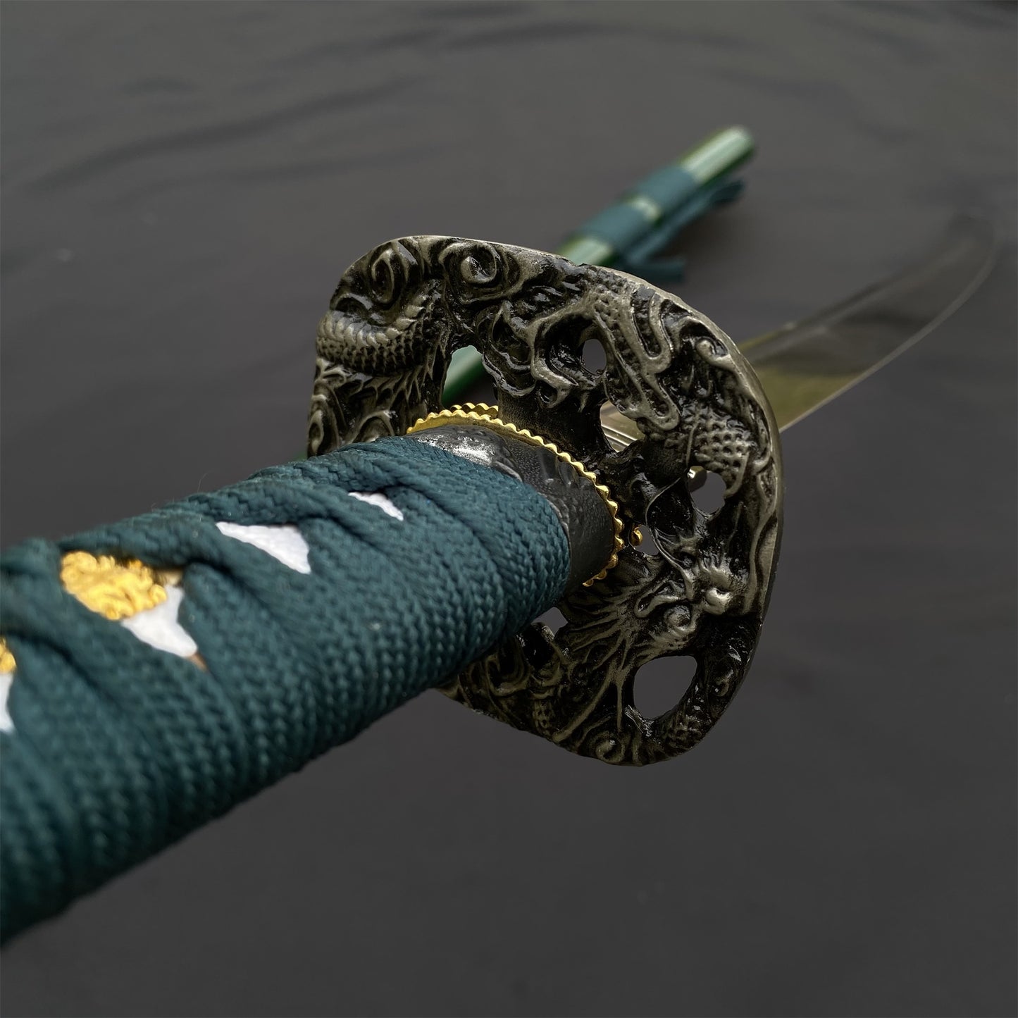 Japanese Samurai Katana-Green Dragon