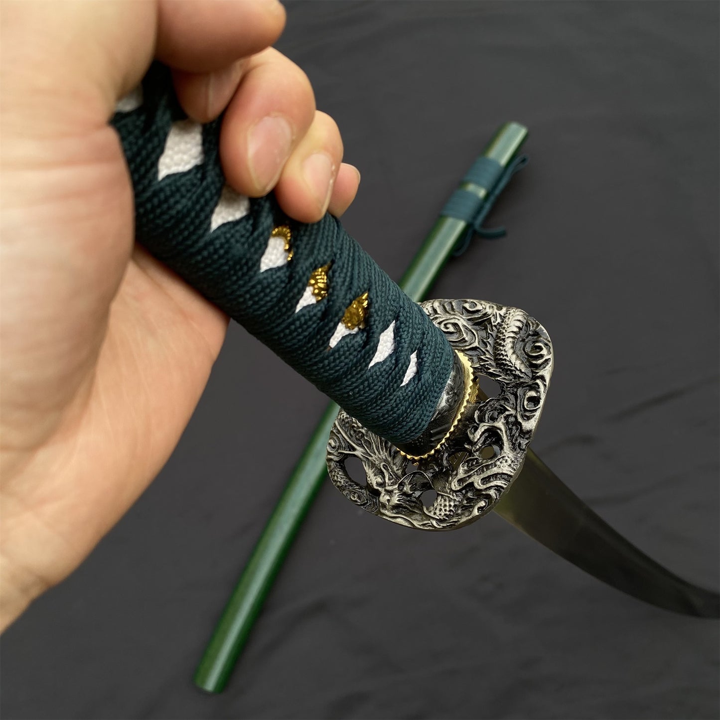 Japanese Samurai Katana-Green Dragon
