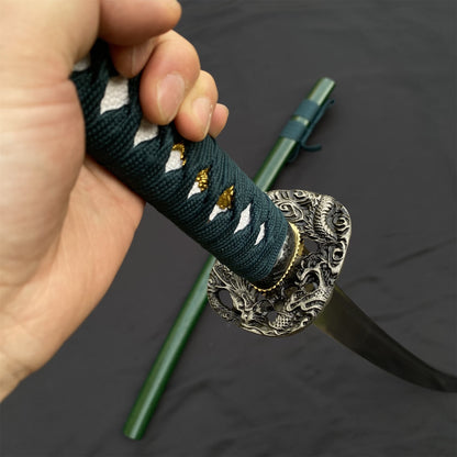 Japanese Samurai Katana-Green Dragon