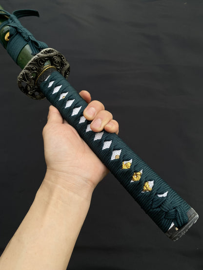 Japanese Samurai Katana-Green Dragon