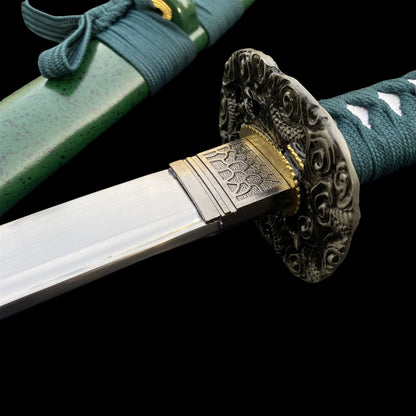 Japanese Samurai Katana-Green Dragon