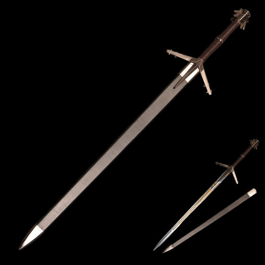 Geralt of Rivia's Aerondight Silver Sword Metal Replica 129CM/50.8"