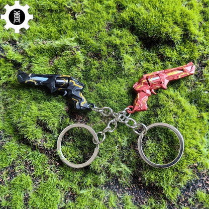Metal Singularity Sheriff Gun Tiny KeyChain Pendant